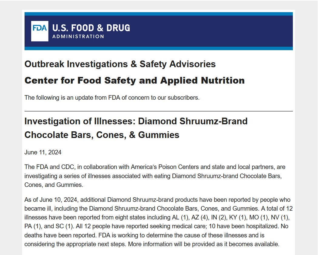 Fda Bug While Updating Consumers to Other Food Issues, FDA Remains Silent on ...