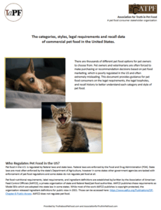 The categories and styles of US pet food